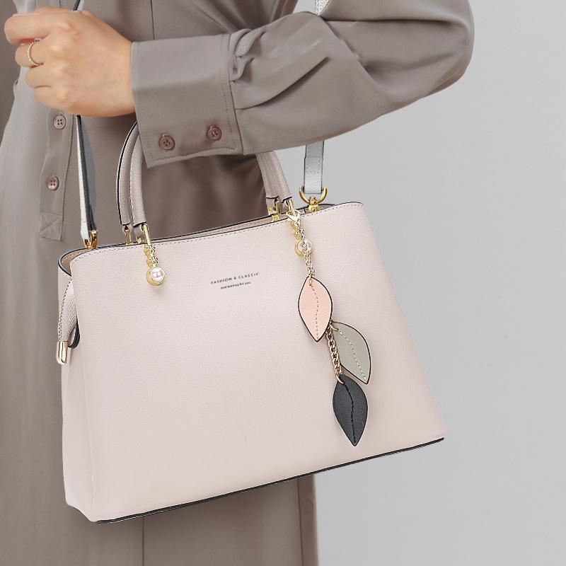 Light Luxury Genuine Leather Women's Bag, Handbag, Large Capacity, Advanced, Versatile Commuter Bag, One Shoulder Crossbody Bag