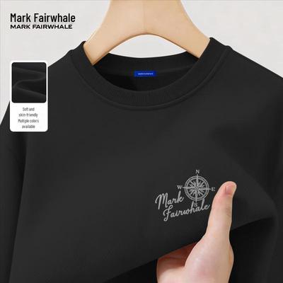 Men's Loose Fit Heavyweight Letter Print Crewneck Sweatshirt