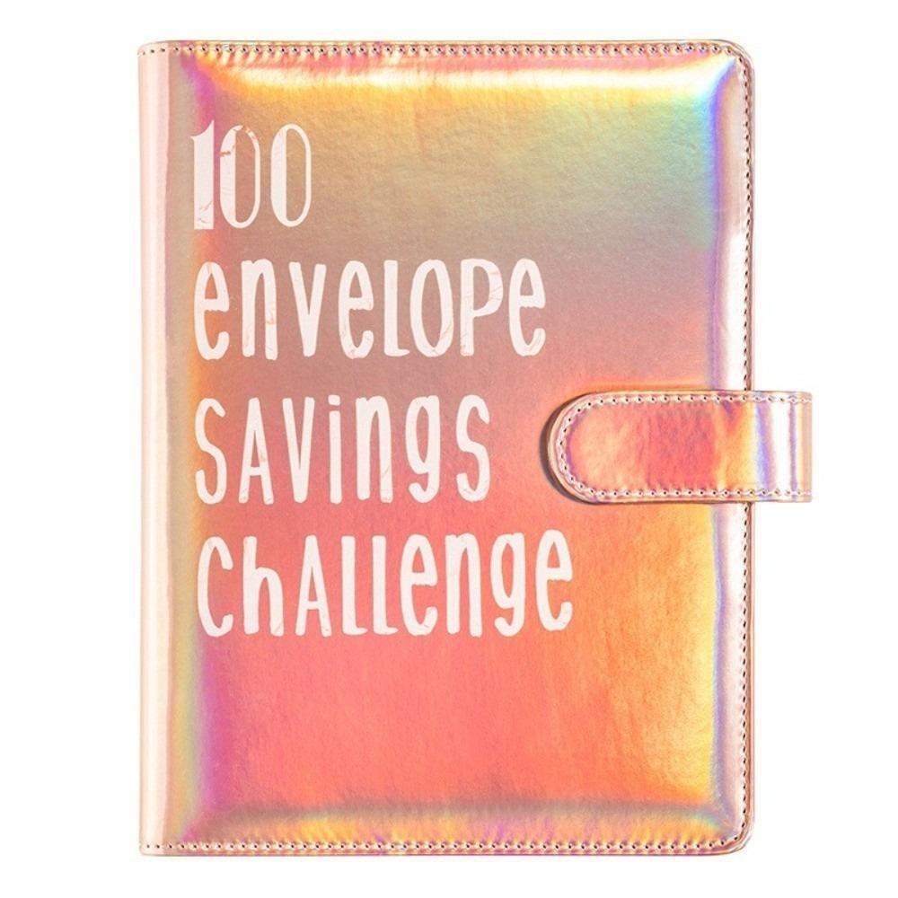 Dazzling Colors Challenge Budget Binder PU Leather Savings Challenge Notepad  New Year