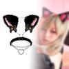 Headband Leather Heart Choker Cosplay Plush Costume Hair Accessories for