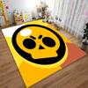 Yellow Skull Pattern carpet Non-slip rug suitable for living room and bedroom sofas