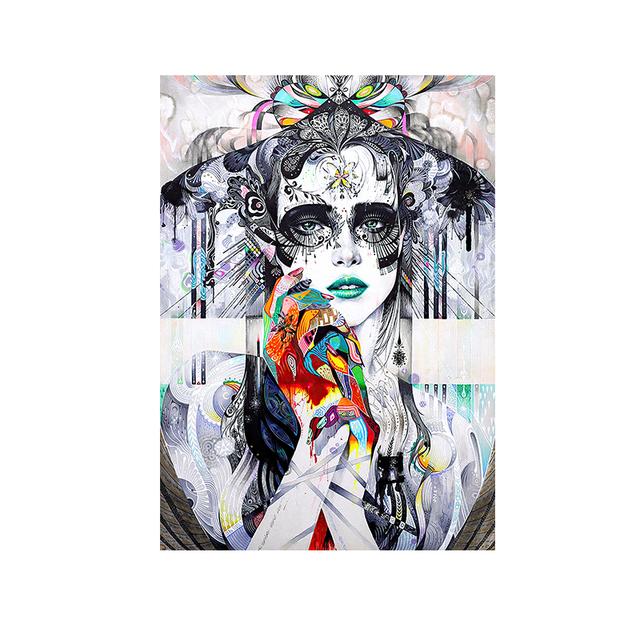 Abstract Colorful Girls Canvas Art Posters and Prints Modern Art  Graffiti Pop Art Paintings Pictures for Living Room Decor No Frame