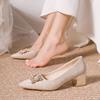 Fashion French Bridal Wedding Shoes Banquet Single Shoes 2025 New Wearable Everyday Bridesmaid Shoes