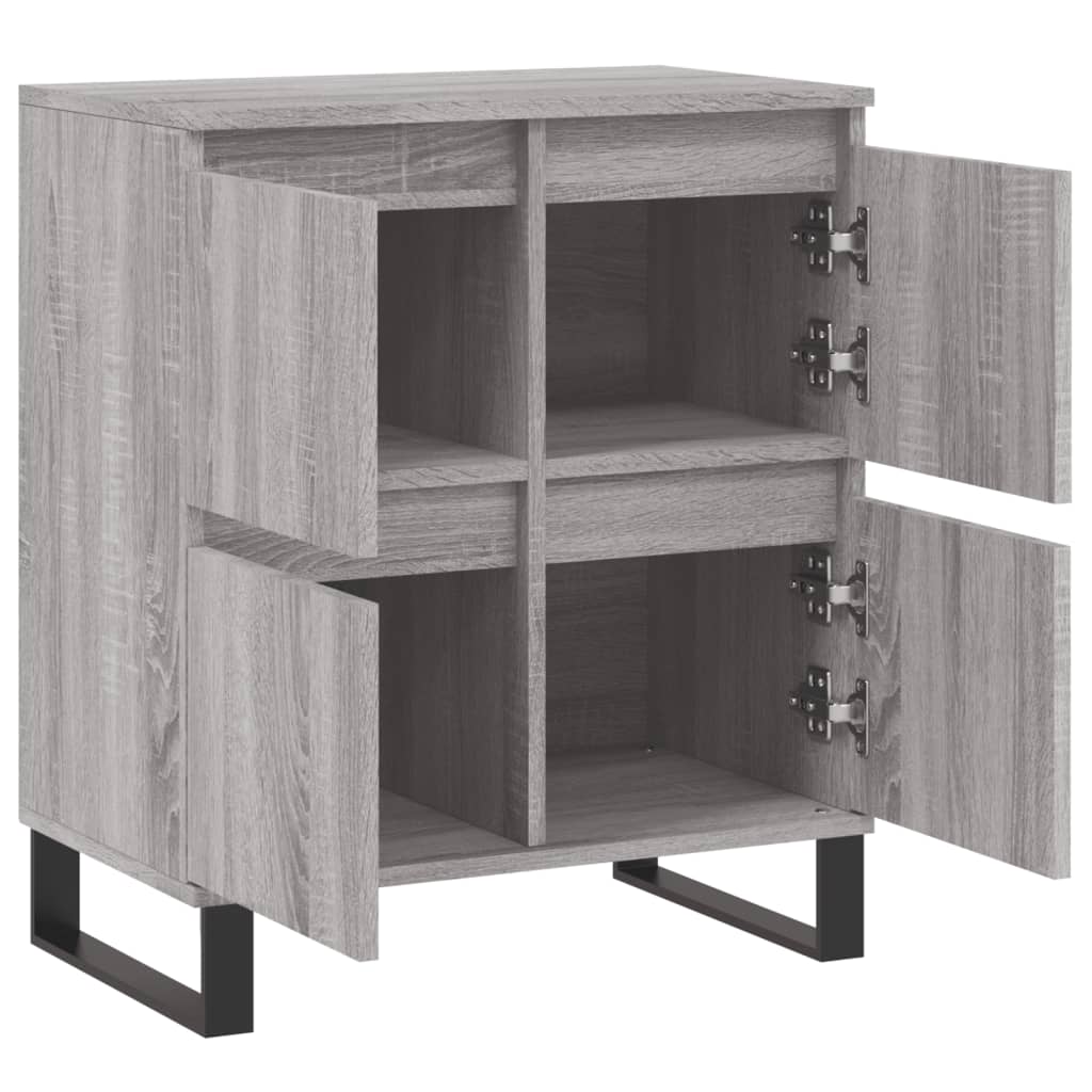 Vidaxl Chest of Drawers, Sonoma Oak Grey, 60X35X70 Cm, Wood-Based Material