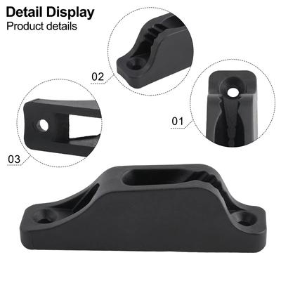 Cleat Self-Lock Rope Black Nylon Cleat 86x20mm Rope Tensioner Slide Kayak Accessories