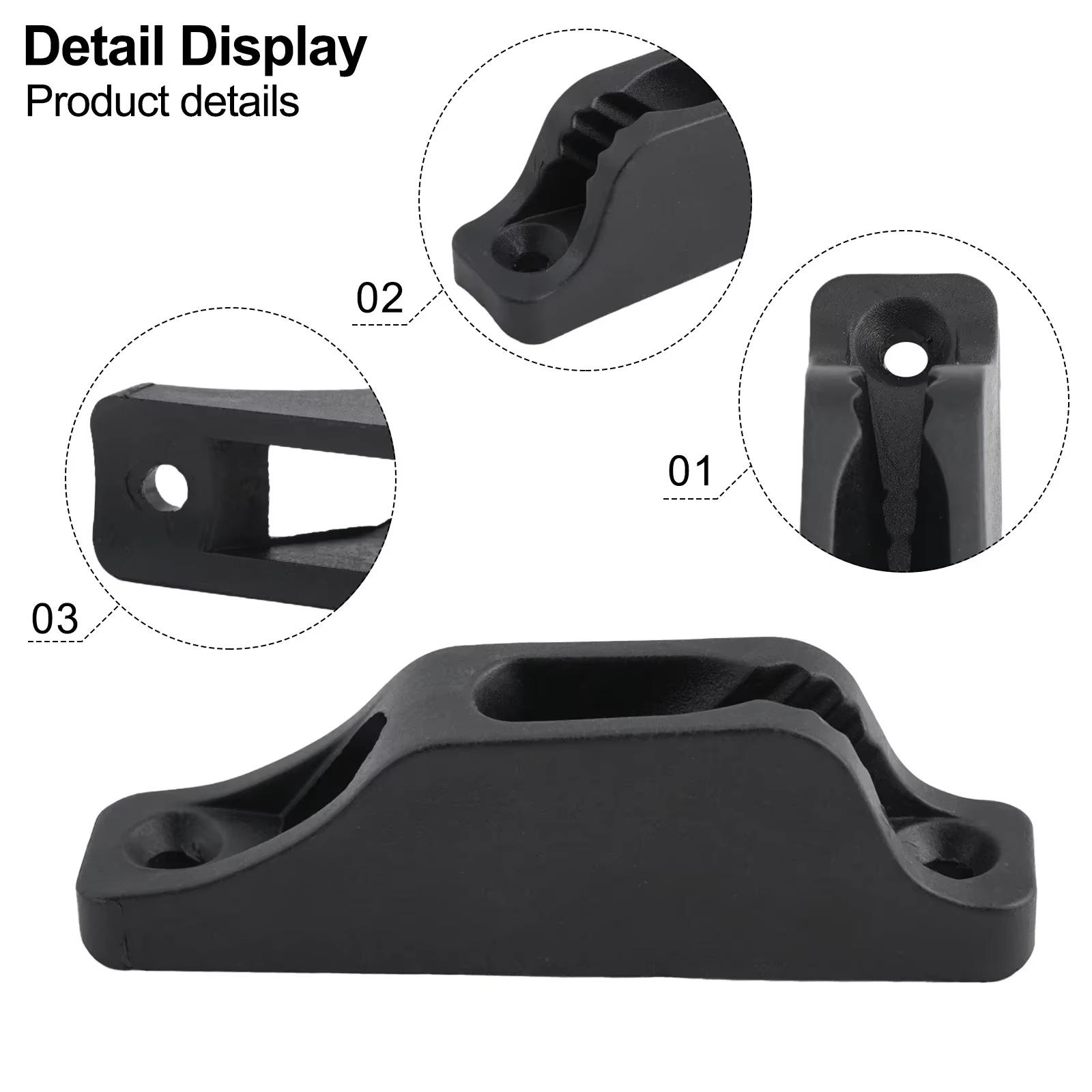 

Cleat Self-Lock Rope Black Nylon Cleat 86x20mm Rope Tensioner Slide Kayak Accessories one size чёрный