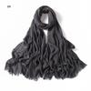 % rayon pleated solid color human cotton two-end beard bag headscarf female, new breathable soft scarf