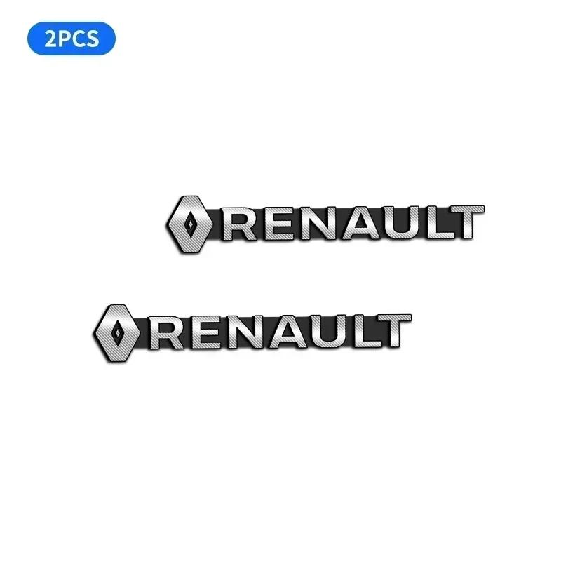 

Interior Stickers For Renault Megane 2 3 Clio 4 5 Captur Kadjar Fluence Car Stickers 2/4Pcs Car 3D metal Aluminum audio decorate