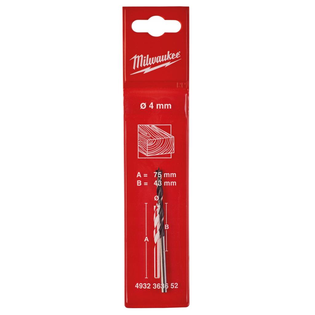 Milwaukee Wood Drill Bit 4x40/75mm