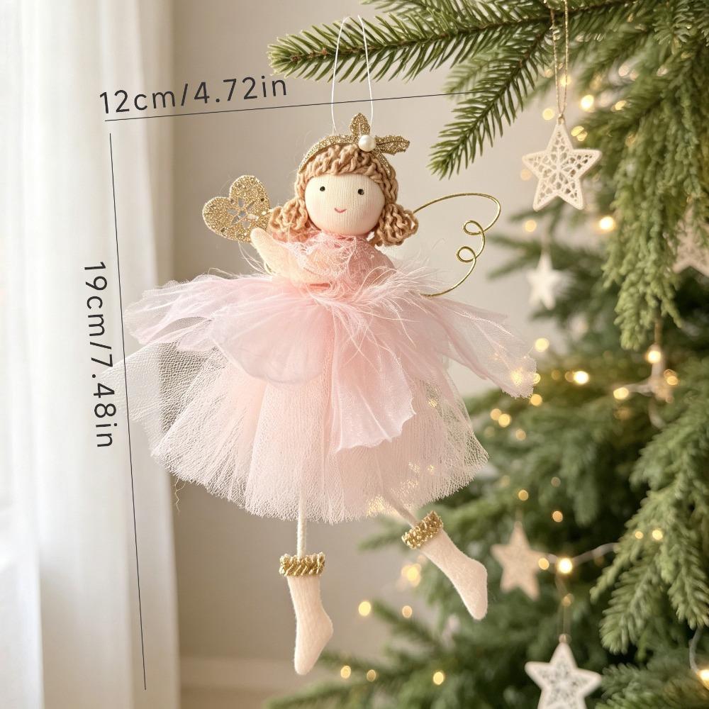 Soft Plush Material Christmas Angel Ornament Angel Hanging Pendant Holiday Gift Giving