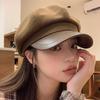 Autumn Winter Beret Hat For Women Solid Color Octagonal Cap Adjustable Buckle Wool Berets Warm Women Artist Painter Caps