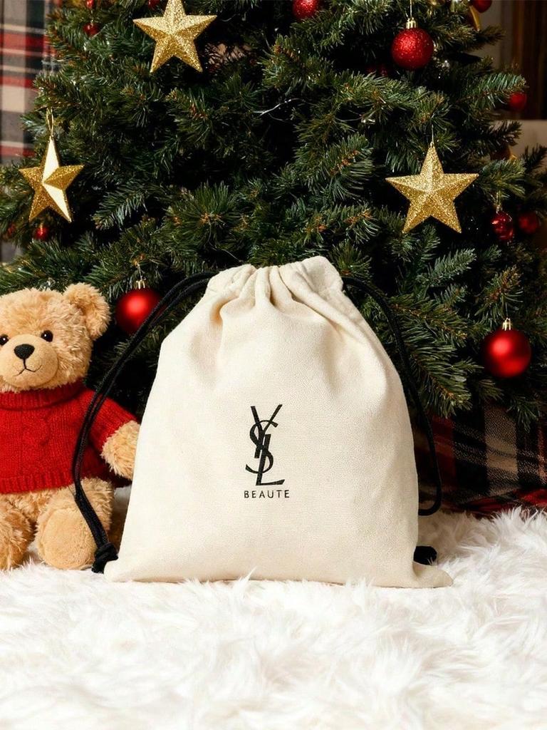 YSL Drawstring Bag - Canvas Tote with Drawstring Closure, Fashion Handheld Shopper Bag Cotton