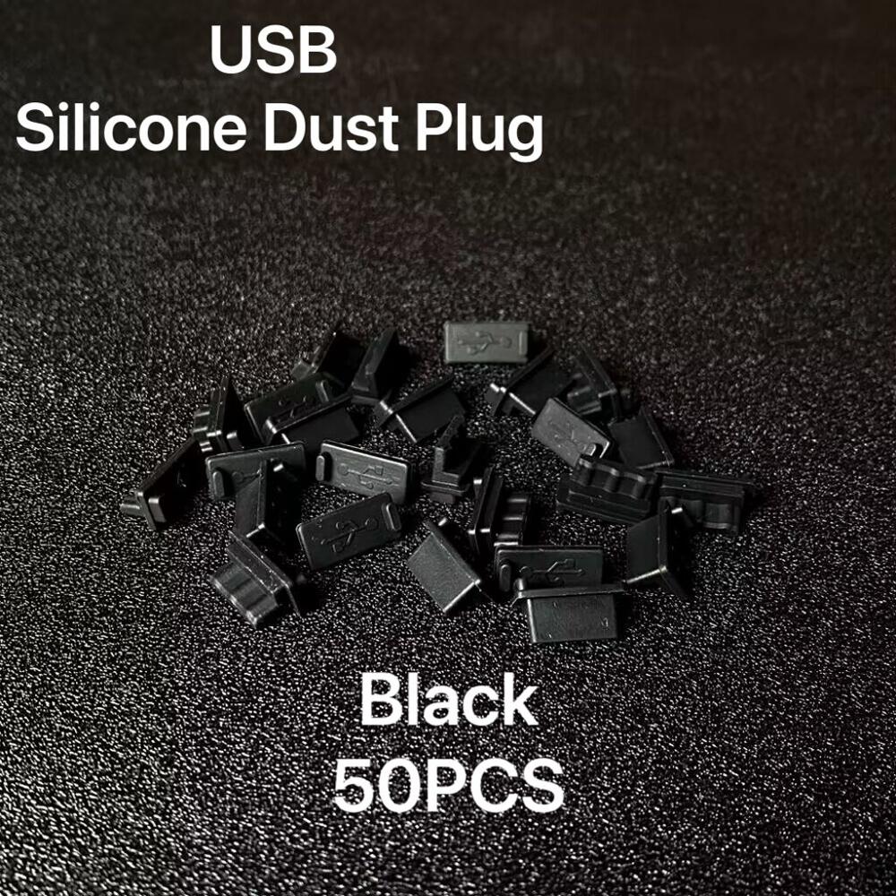 50 USB Dust Plug Charger Port Cover Cap Female Jack Interface Universal Silicone Dustproof Protector Tablet PC Notebook Laptop2