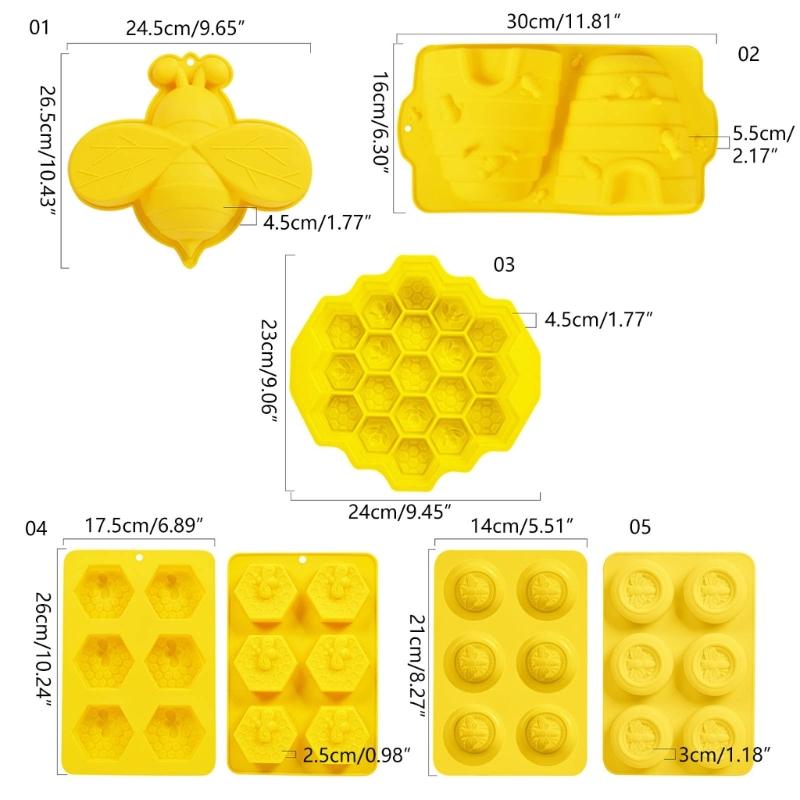 Silikonové formy na fondán řady Bee, formy na mýdlo, hliněné formy na pěnu, formy na kuchyňské pečivo, silikonové formy na pečení