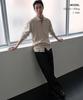 MUSINSA STANDARD Washable Supima Cotton Long Sleeve Knitted Polo Shirt [Oatmeal]