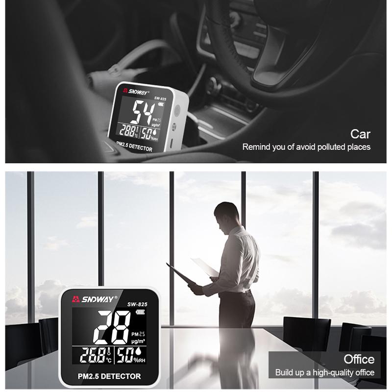 Sndway Sw 825 Digital Air Quality Monitor Laser Pm2 5 Detector Gas Temperature Humidity Monitor Tool Buy At A Low Prices On Joom E Commerce Platform