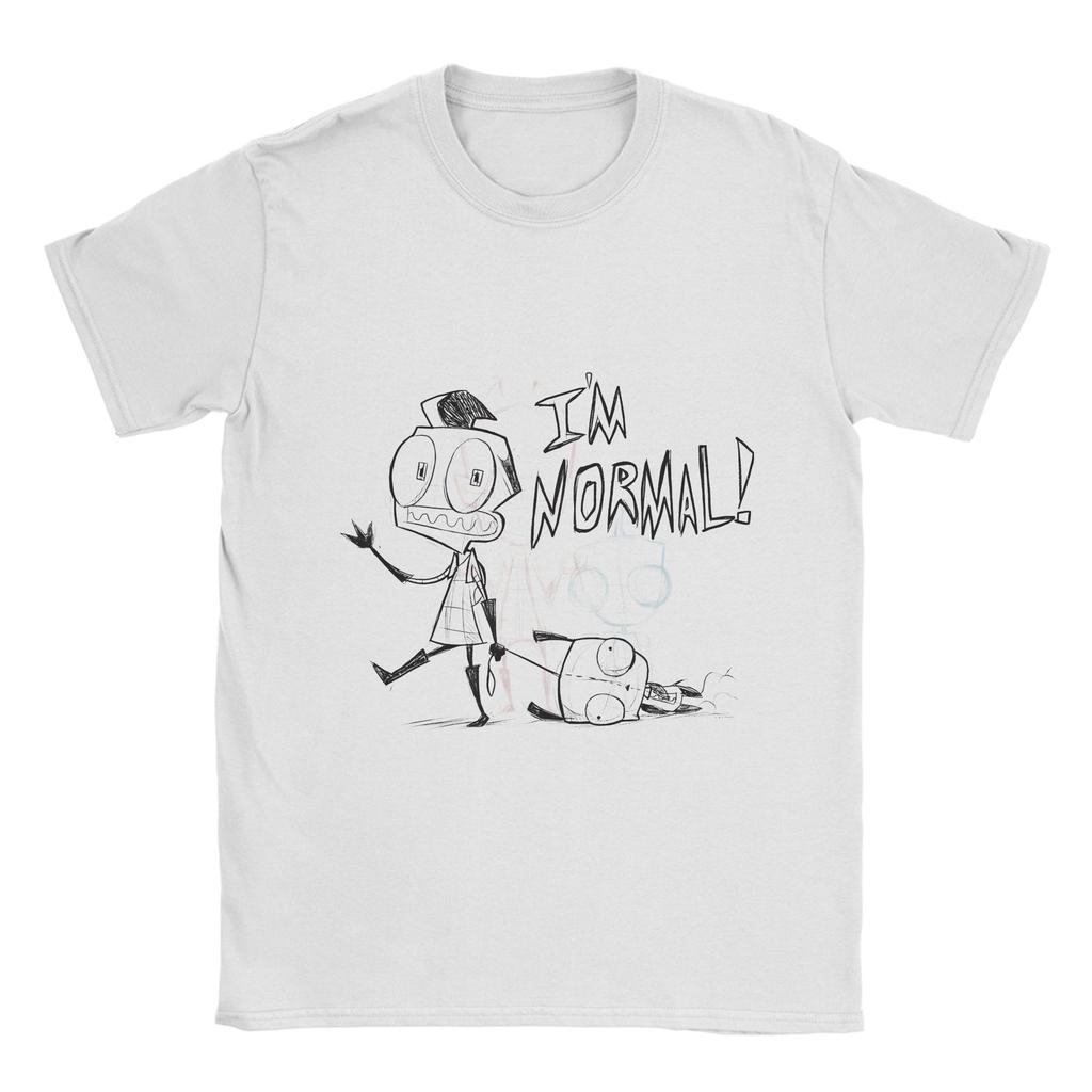 Casual T Shirt Summer Invaders Zims Popular T-Shirts Cotton Tee Shirt for Men Y2K Fun Design Short Sleeve Top Tees