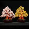 28cm Natürlicher Rosa Kristall Lebensbaum Chakra Kristallbaum - Bonsai Feng Shui Geldbaum für Heilung und Glück - 11"