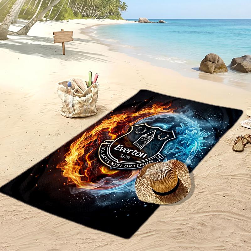 Everton Football Print Beach Towel, Large Soft Quick Dry Towel for Beach Camping Swimming