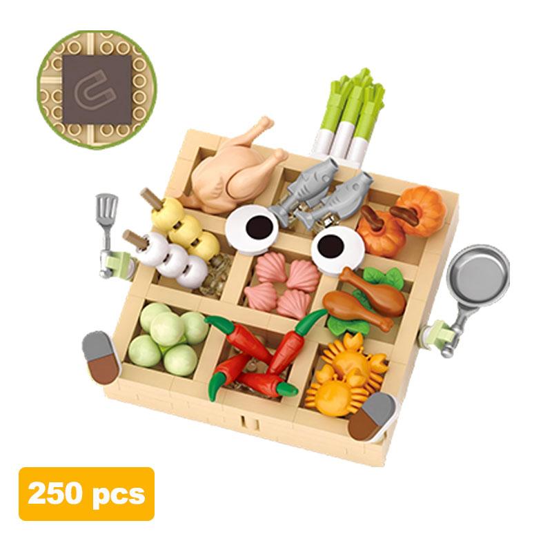LOZ Mini Magnet de Frigider Creativ Blocuri de Construcție Oraș Oden Hot Pot Friptură Model Asamblare Decorațiuni Jucării Cărămizi Copii Cadou DIY