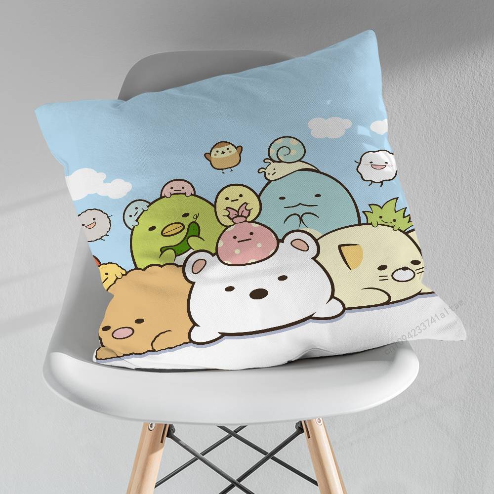 Cute Art SSumikko GGurashi Pillow Case For 30x30cm45x45cm55x55cm For Home Bedroom Decoration And Protector