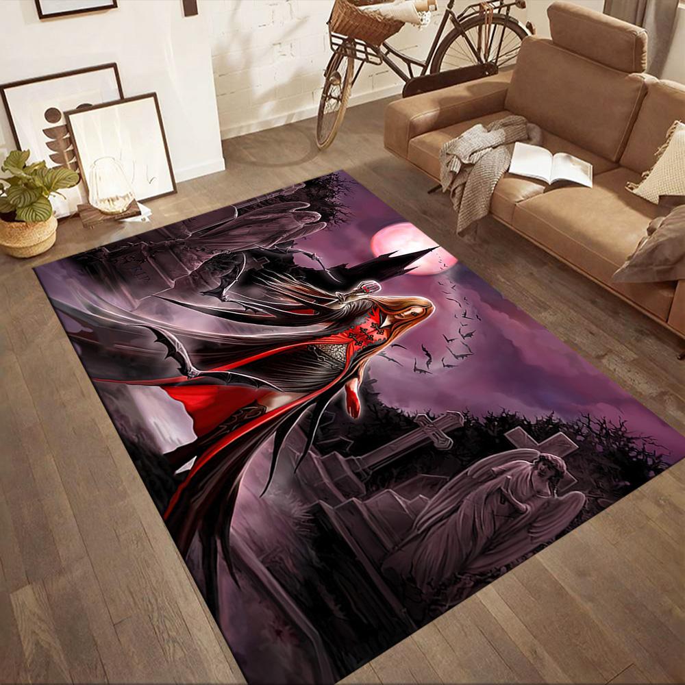 Gothic Style Area Rug Suitable for Decorate Room Balcony Foyer Entryway Anti-slip Rug Decorate Offices Gift for Festivals
