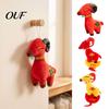Year of Sheep Gift Chinese New Goat Plush Ornaments, Zodiac Stuffed Toy Dolls, Embroidery Hanging Decor for Spring Festival, Party Decoration Ornament