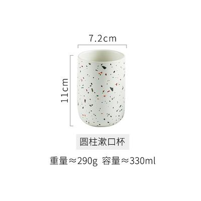 Keramik Tragbare Seifenspender Handwaschflasche Terrazzo-Muster Lotionflasche Seifenflasche Badezimmer-Seifenspender