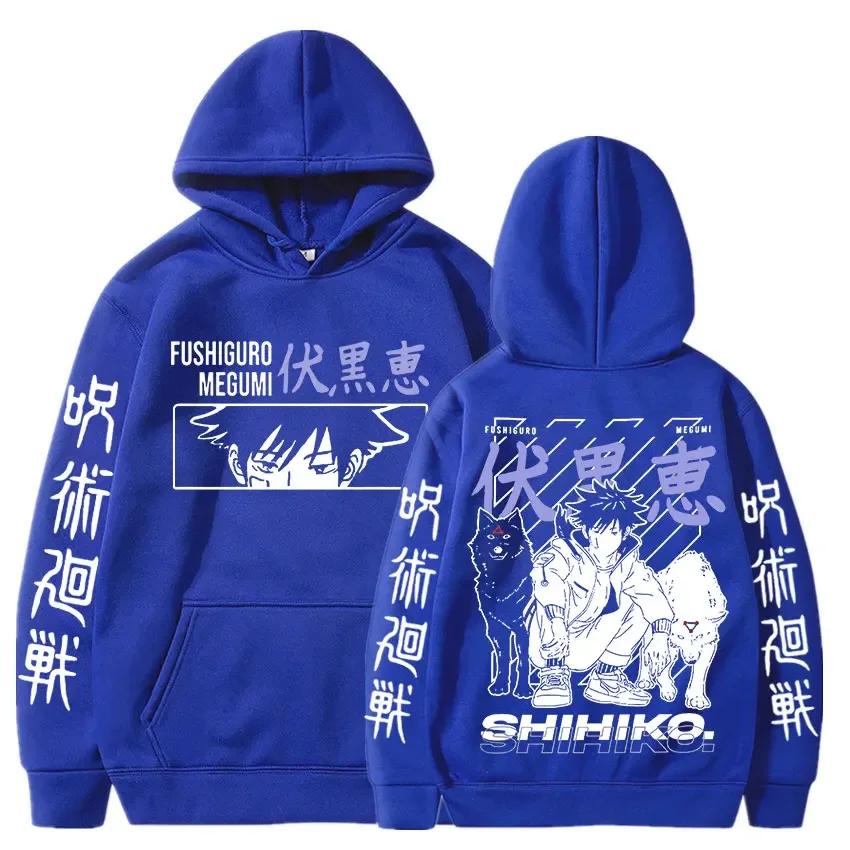Japanese Anime Jujutsu Kaisen Hoodies Yuji Itadori Cartoon Sweatshirts Kawaii Fushiguro Megumi Graphic Streetwear Men's Hoodies