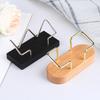 Desk Wooden Business Card Display Stand Wood Business Card Holder For Postcard Holder For Office Home Desktop