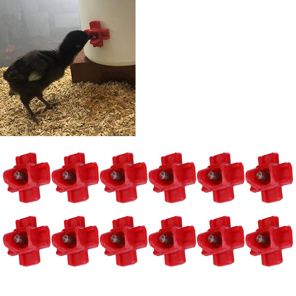 12PCS Automatic Poultry Drinking Nipples Waterer Drinker for Chicken Quail Farm Supplies