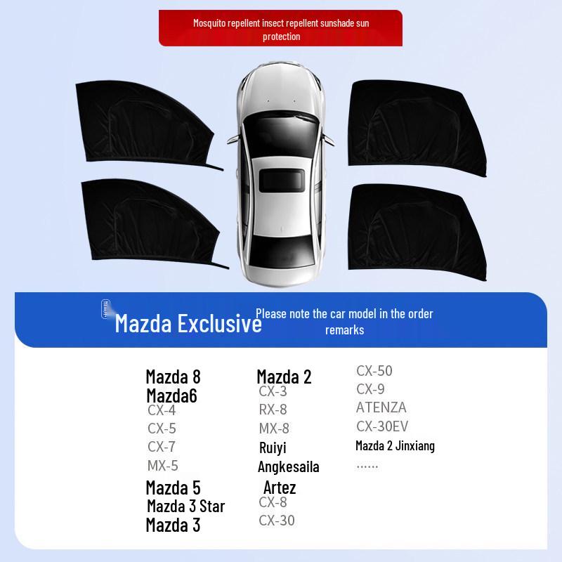 Car Window Sunshade & Anti-Mosquito Mesh Curtain for Privacy and Insect Protection