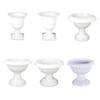 Vază înaltă vintage din plastic, Vas tip urnă, Ghiveci de flori cu bază pe piedestal, Interior Exterior, Ghiveci decorativ retro pentru Grădină, Terasă, Verandă, Casă, Nuntă