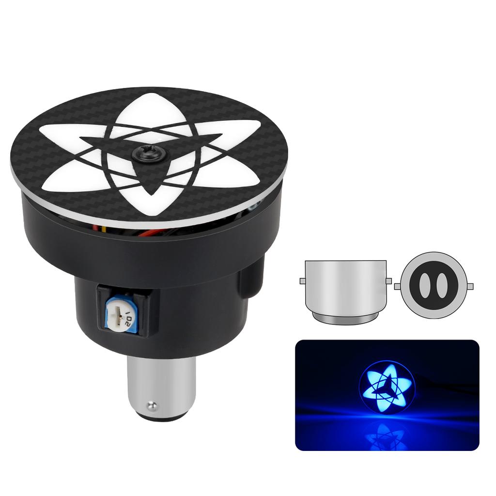 Motorcycle Brake Light Hokage Wheel Eyes Rotating Rainbow Flashing Tail Light Auxiliary Bulb Anime Thememodification Accessories