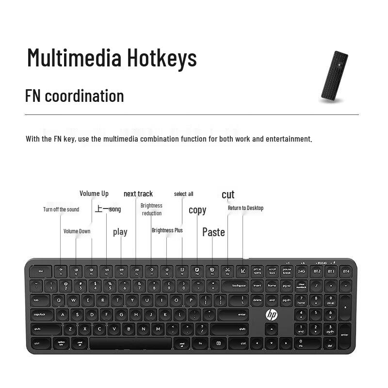 HP K241 Dual-Mode Wireless Office Keyboard