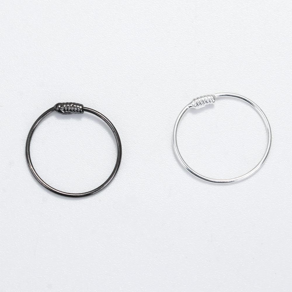 Women 11mm Trendy Men S925 Silver Unisex Ear Bone Ring Fashion Jewelry Circle Earring Hoop Earrings