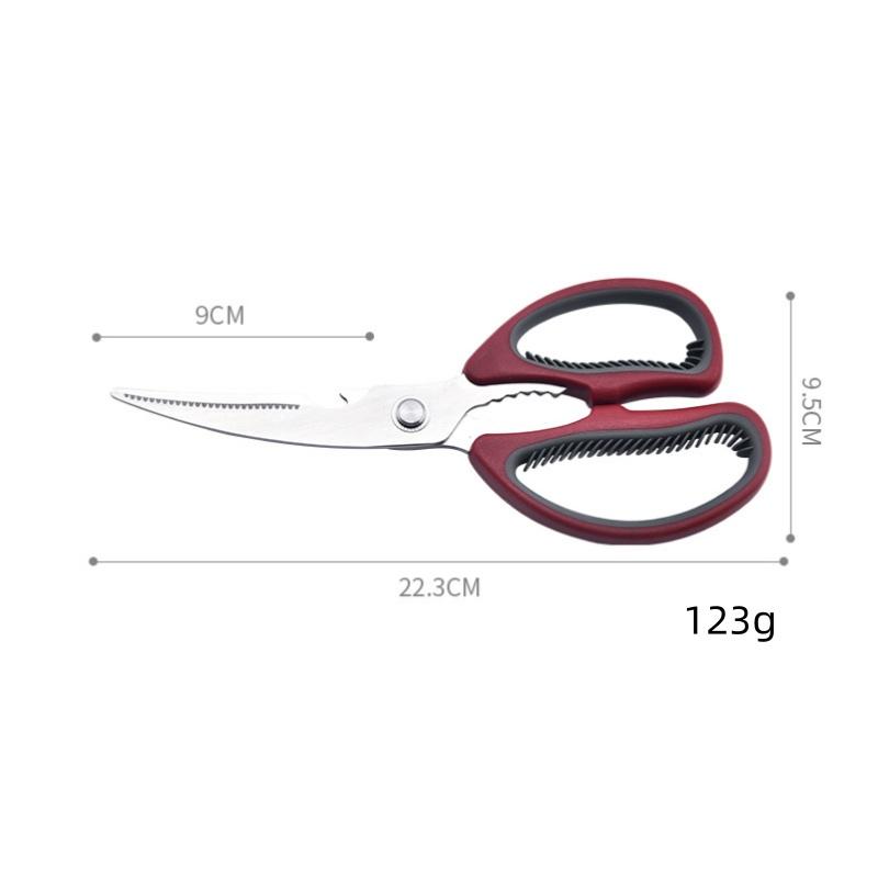 Gebogene Klinge Küchenschere Koreanische Edelstahl Grill-Schere mit Steak-Küchenschere Küchenwerkzeug Multifunktionale Haushaltsschere