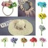 Tige de Fleur Artificielle en Tissu Élégant Artisanat Bouquet d'Étamines pour Mariage Fête et Décorations de Cheveux