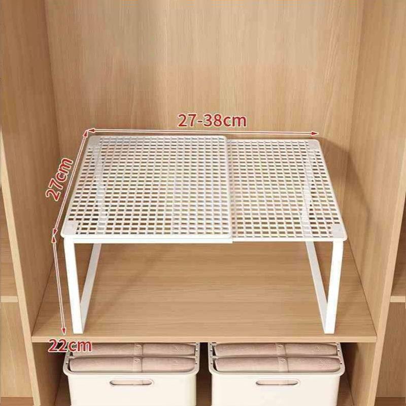 

Stackable Telescopic Closet Shelf Retractable Expandable Wardrobe Divider Board Adjustable Layered Partition Cabinet Organizer