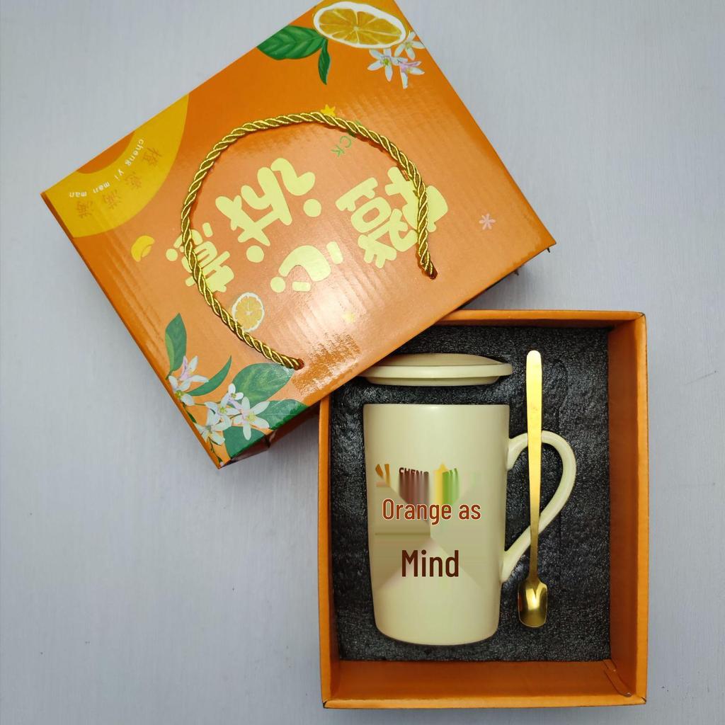 Souvenir Ceramic Couple Cup Set: Perfect for Weddings, Full Moons, Openings, or Business Gifts, with Custom Logo Printing Available.