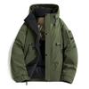 Men's Winter Thiened Cotton Stand Collar Jacket Thick and Loose Down Puffer Bread Sle Coat Warm Urban Casual Long  Zipper Coat