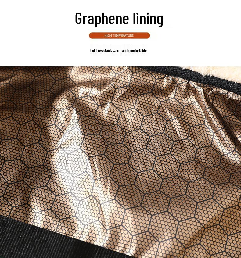 Men's Winter Plus-Size Velvet-Lined Graphene Cotton Jacket