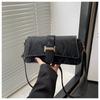 Ladies belt texture exquisite solid color 225 summer new large capacity simple crossbody armpit small square bag