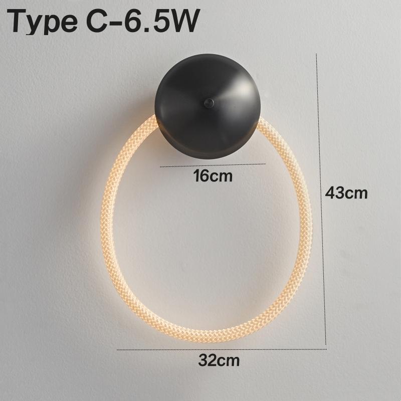 

Минимализм Силиконовый шланг Светодиодный настенный светильник Волоконно-тканая трубка Линейный бра Столовая Спальня Прикроватная атмосфера Настенные светильники Крепеж Nature White 4000K