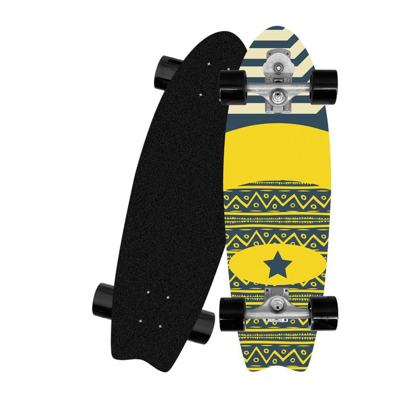 S7 גלשן סקייטבורד יבשתי 815x255x125 מ"מ סקייטבורד גלשן תושבת S7 גלישת גלים גלשן דג סקייטבורדים לונגבורד