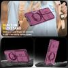 Magnetic Metal Ring Stand Armor Case For VIVO V40 Pro 5G Slide Push Window Lens Protection TPU Frame Hard Plastic Phone Cover