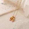 Delicate Ballet Pendant Shoes Necklace, Elegant Ballerina Dainty Lightweight Charm Necklace Dancer Stylish Jewelry for Women Girls