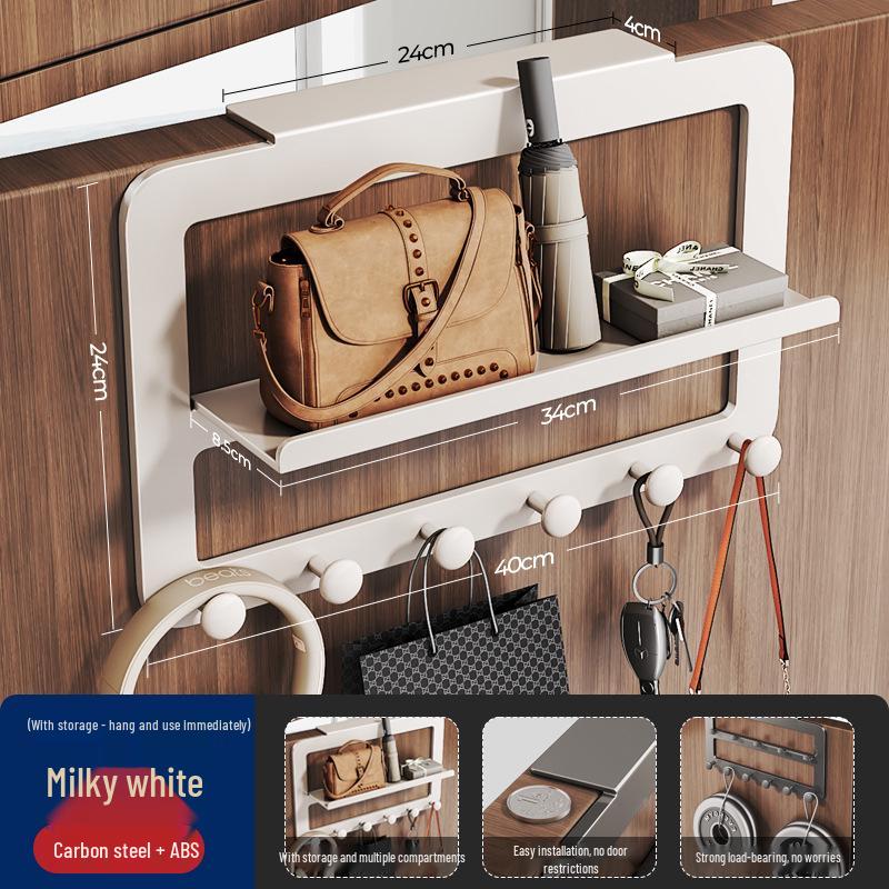 Over-the-Door Hook & Coat Hanger: No-Punch Wall-Mounted Storage Rack