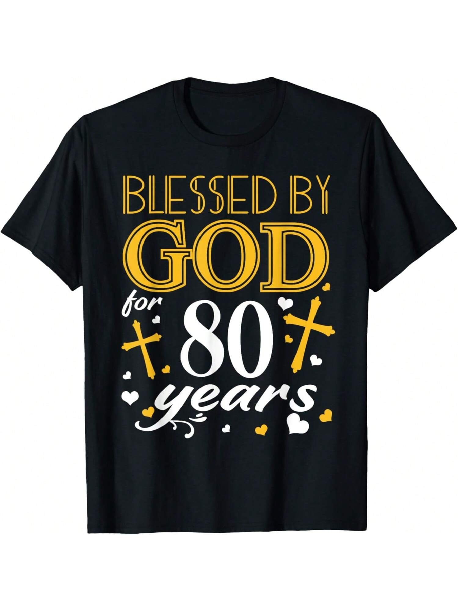 

Vintage By God For 80 Years Happy 80th Birthday T-Shirt XXXXXL чёрный