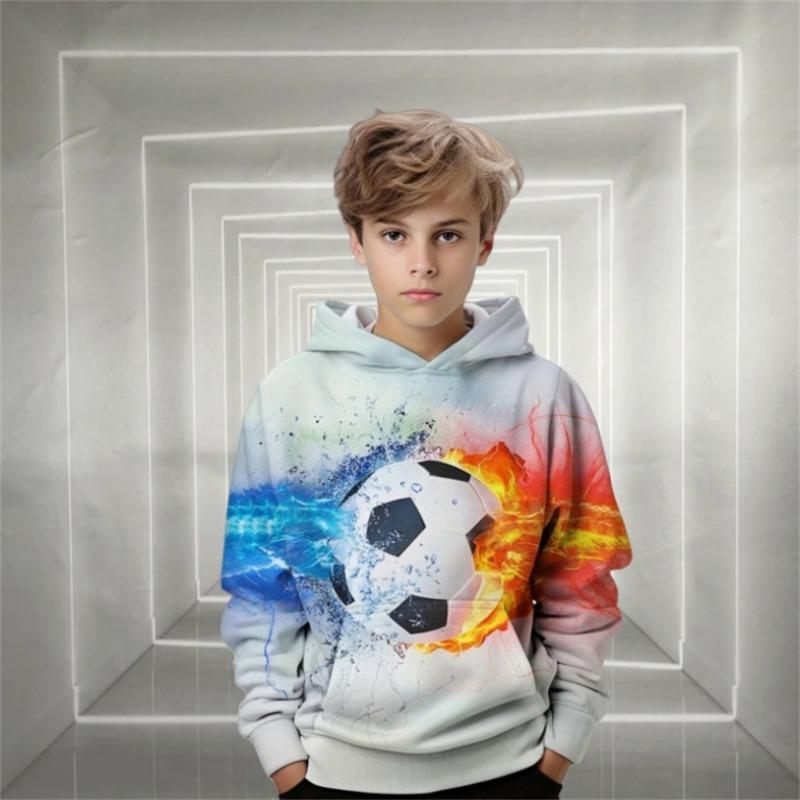 Children's Fashion Football Hoodies Boys Clothes Kids Hoodie Tops Sweatshirt Boy Pullover Sports Soccer Baby Children Clothing